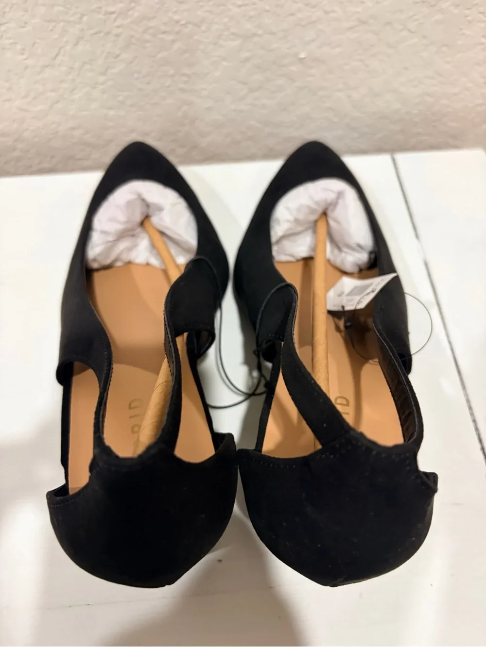 Women’s 10Wide Torrid Black Pointed Slingback Block Heel Pumps